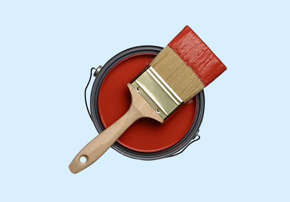 Pot of paint and paint brush - Businesses